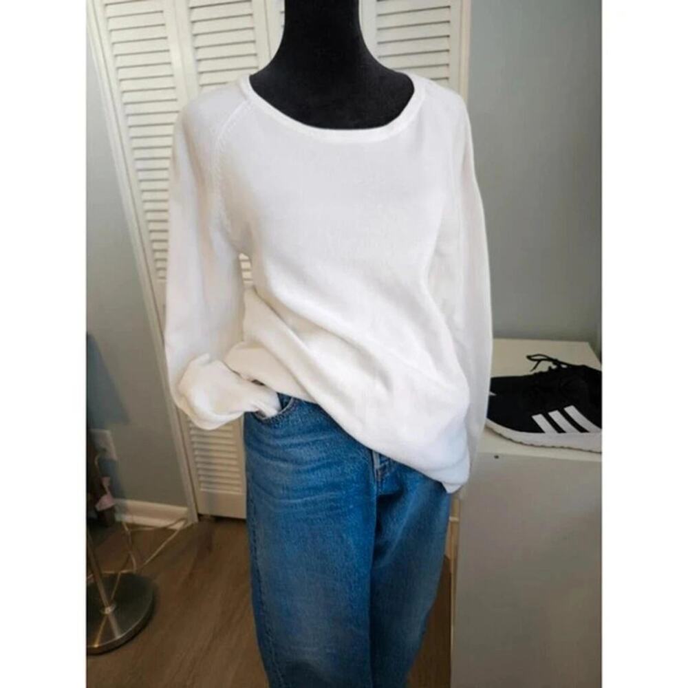 Sogi White Sweater XS 100% Cotton Athleisure Resortwear - Picture 3 of 11